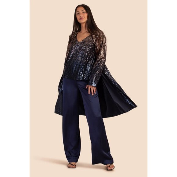 💕TRINA TURK💕 Pisces Jacket ~ Supernova Sequin Moonstone/Midnight Ombre XL NWT - Picture 6 of 16
